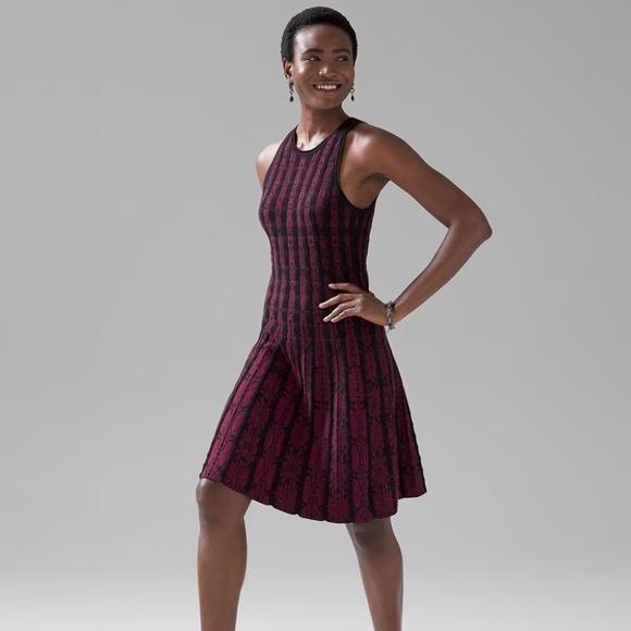 White House Black Market Dresses & Skirts - WHBM Sleeveless Python-Print Sweater Dress